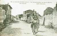  1914-1918 1916 En Champagne une rue de Souain Spahis Marocains Out of Champagne a street of Souain.jpg 